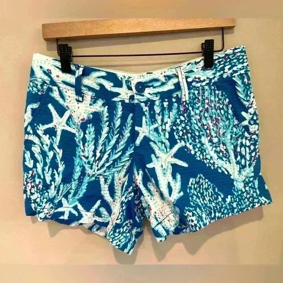 Six 6 Lilly Pulitzer good reef blue Callahan short - Picture 1 of 4